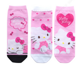 Socquettes Hello Kitty 3 paires Modèle B SANRIO Pink