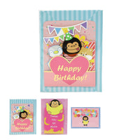 Cartes anniversaire  Pop Up Gorille x3