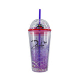 Gobelet avec paille 600ml violet Dundun HALLOWEEN