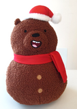 Peluche Grizz 30cm Bonhomme de neige WE BARE BEARS Christmas