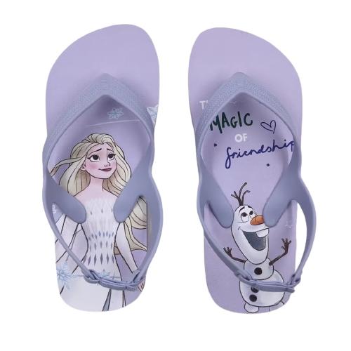 Tongs enfants violettes La Reine des Neiges 33 34 Miniso Reunion