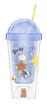 Gobelet avc paille et peronnage dessous bleu WE BABY BEARS 350ml