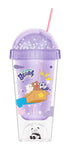 Gobelet avc paille et peronnage dessous violet WE BABY BEARS 350ml