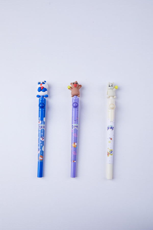 Stylos avec figurines au bout WE BARE BEARS