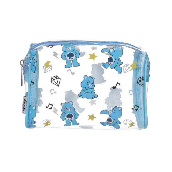 Trousse cosmétique transparente bleue CARE BEARS