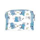 Trousse cosmétique transparente bleue CARE BEARS