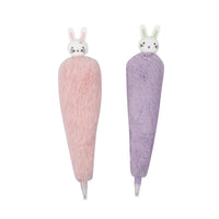 Stylo peluche lapin rose ou violet Spring